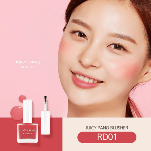 Apieu Water Blusher RD01 Cherry – fard de obraz lichid coreean cu nuanta ciresie si textura usoara